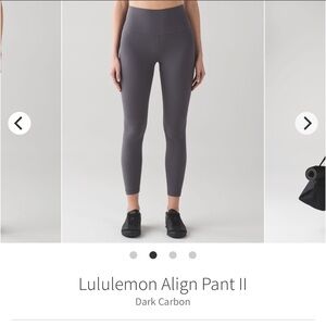 lululemon athletica Align Pant II - Dark Carbon